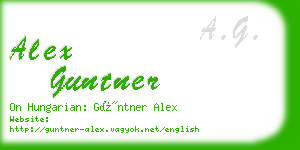 alex guntner business card